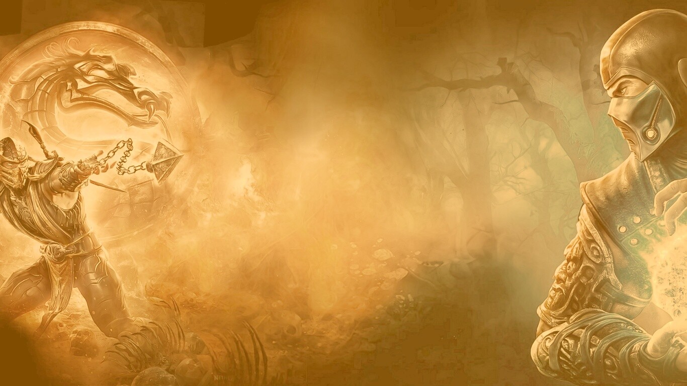 Бой SubZero и Scorpion из Mortal Kombat обои