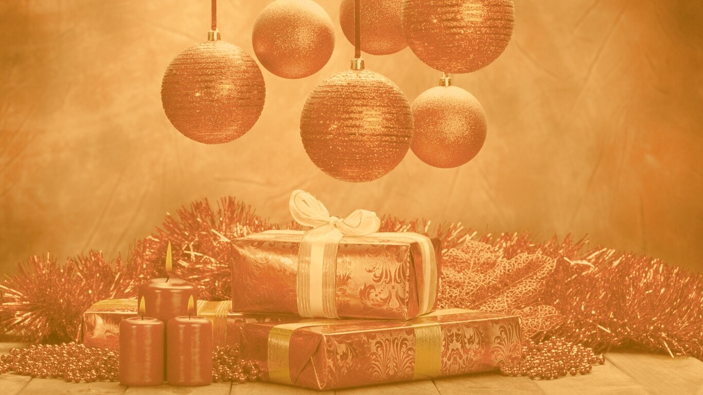 Новогодние подарки обои
