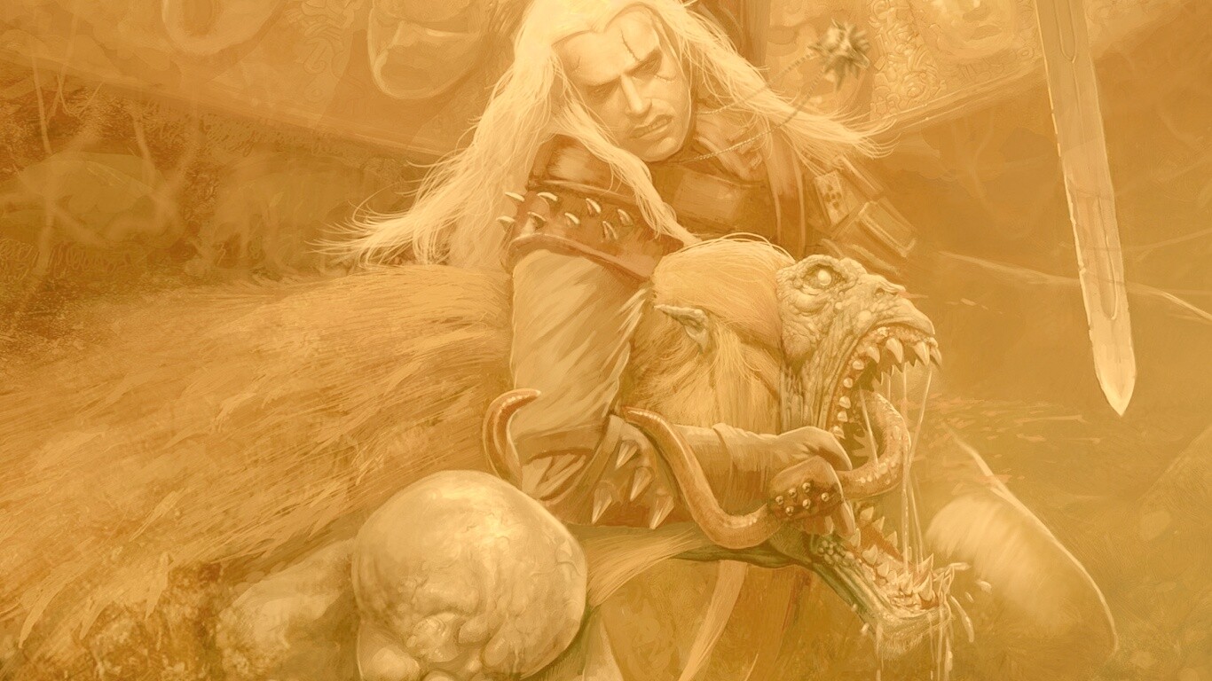 Ведьмак и монстр обои