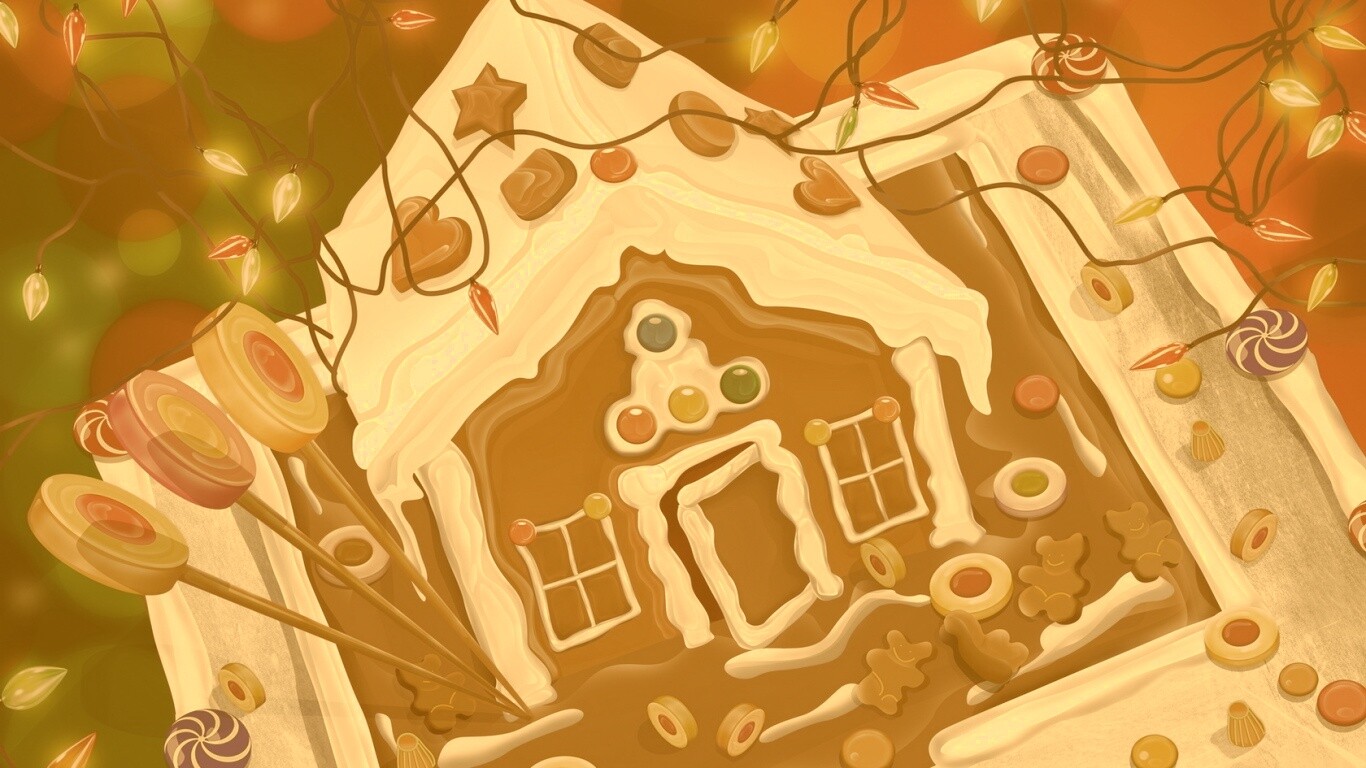 Пряничный домик обои