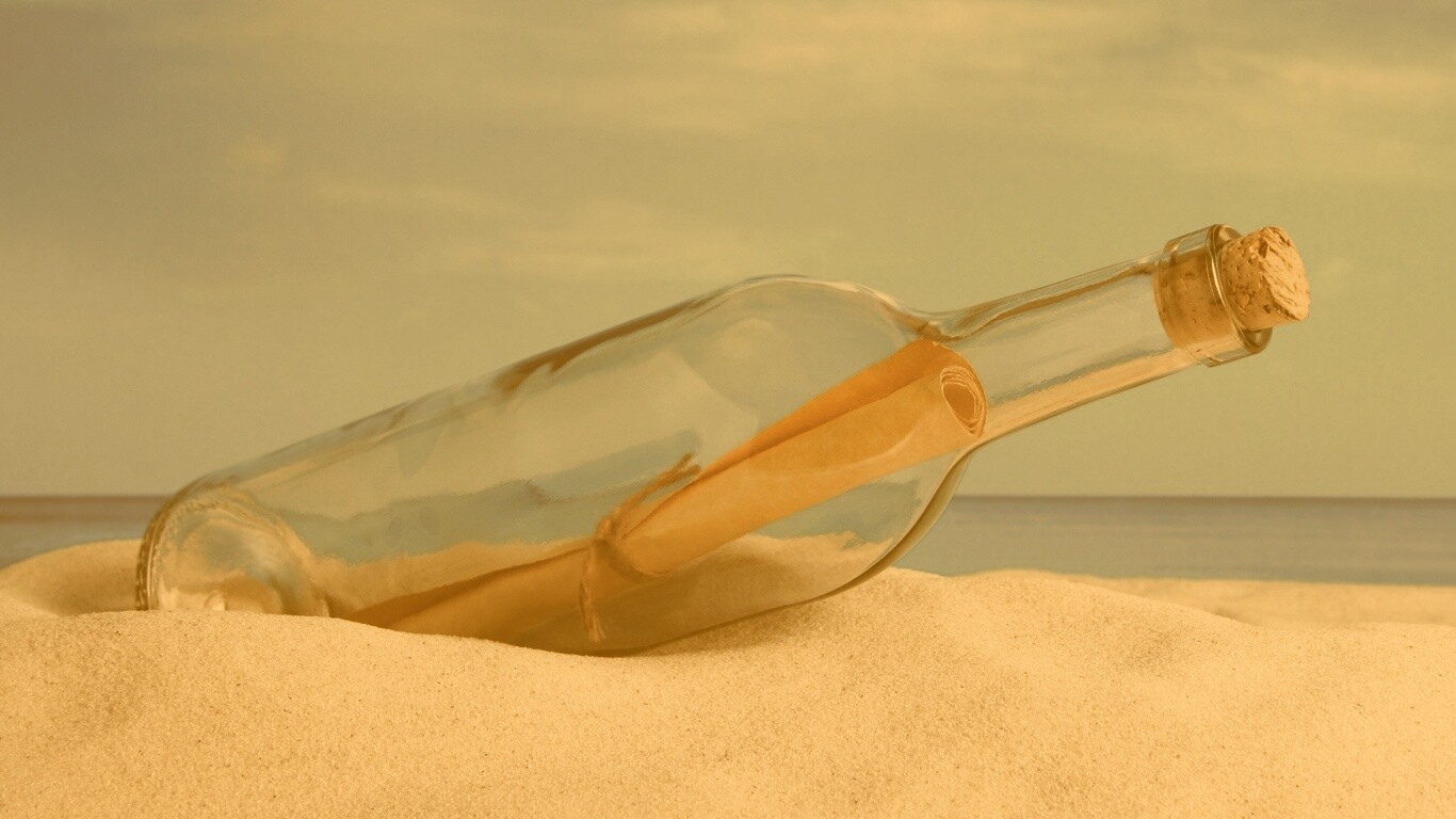 Послание в бутылке обои