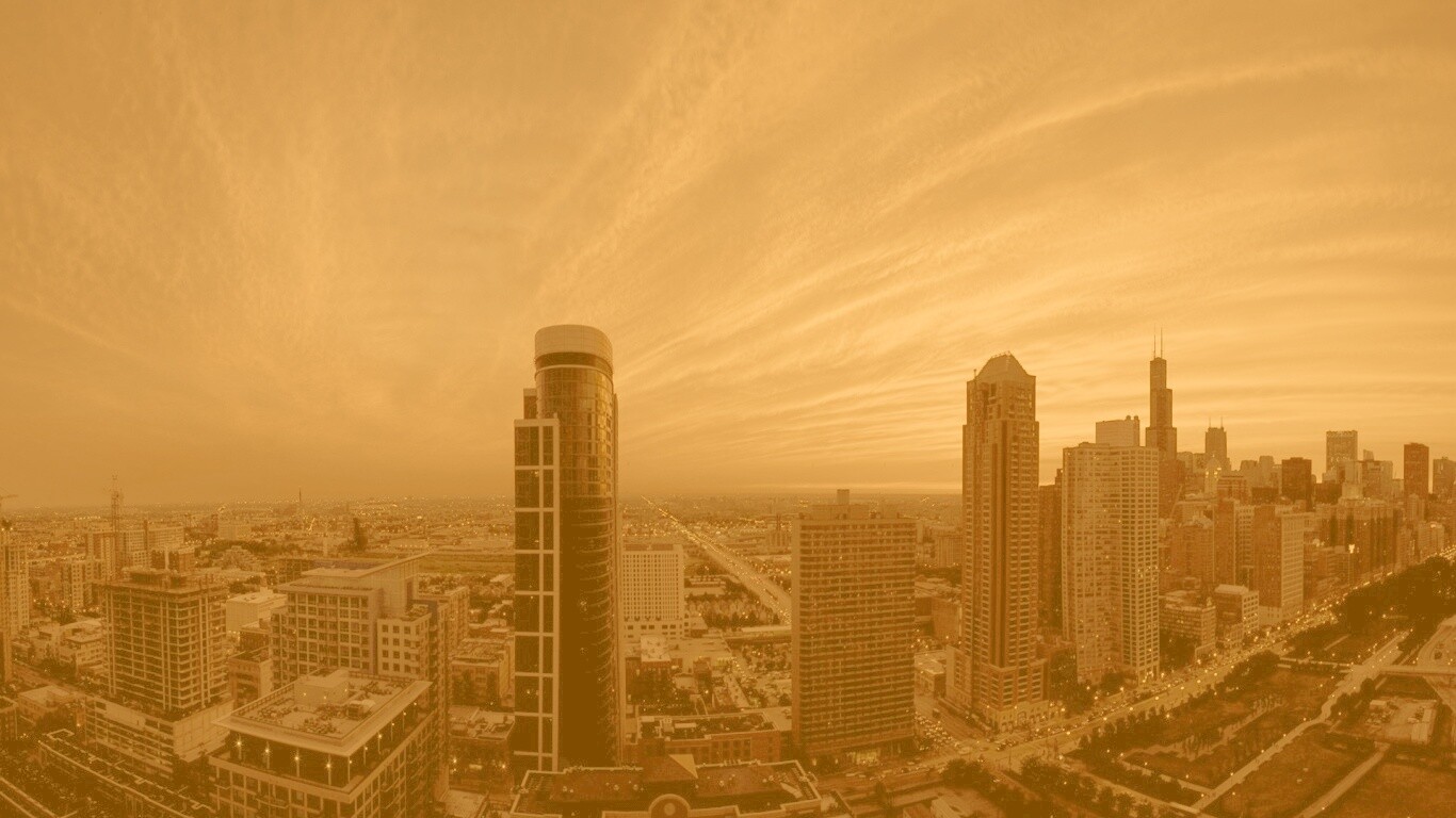 Сумерки в городе обои