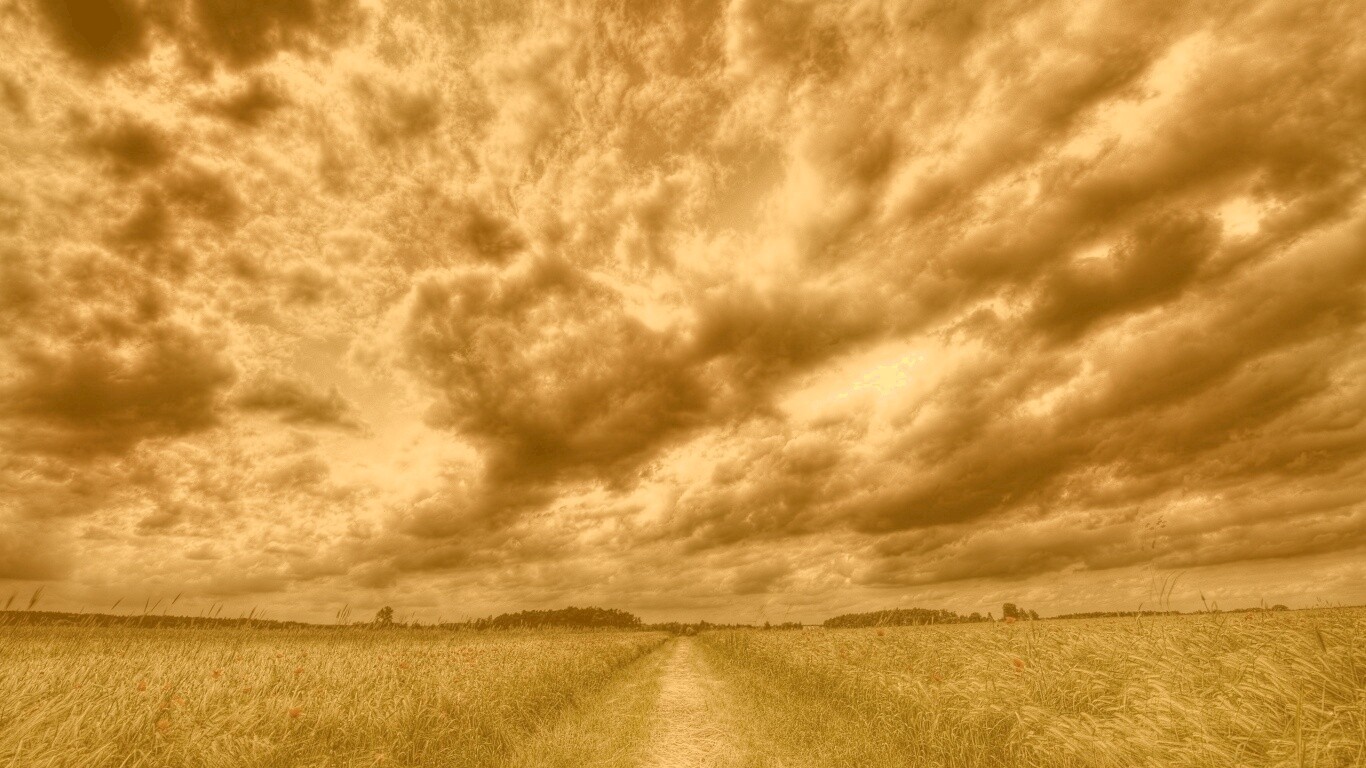 Пламеные небеса обои