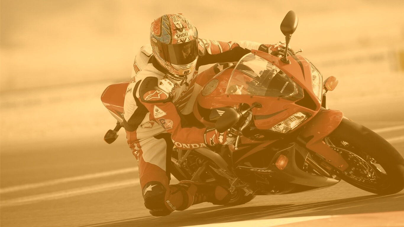 Мотоциклист на Хонде обои