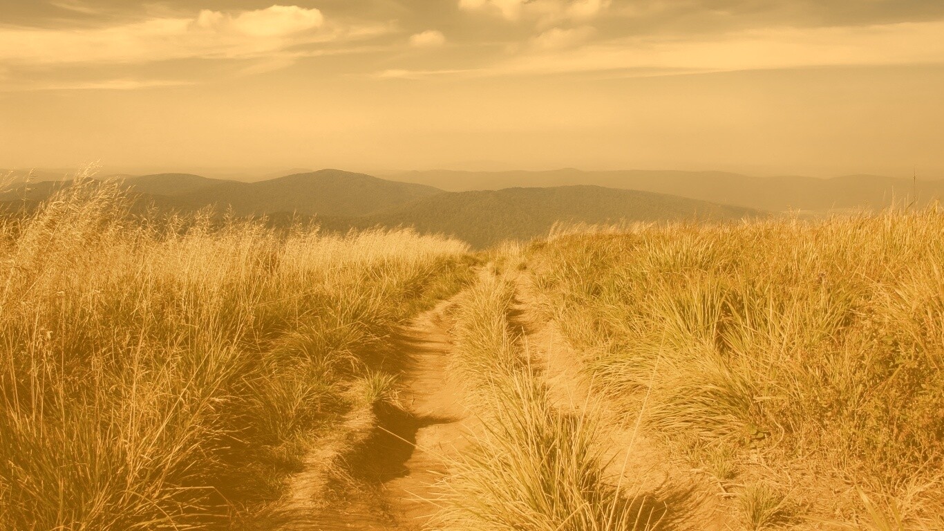 Дорога высоко в горах обои