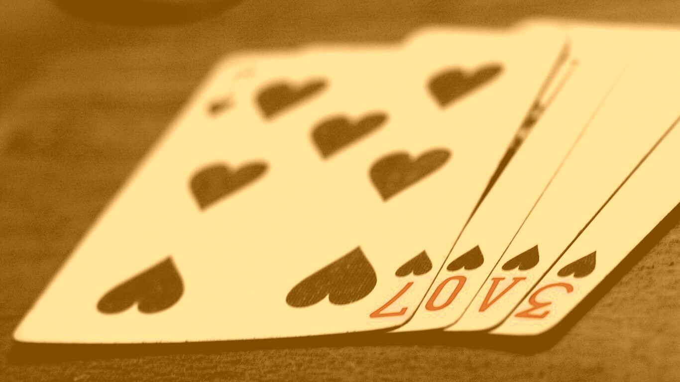 Любовь и карты обои
