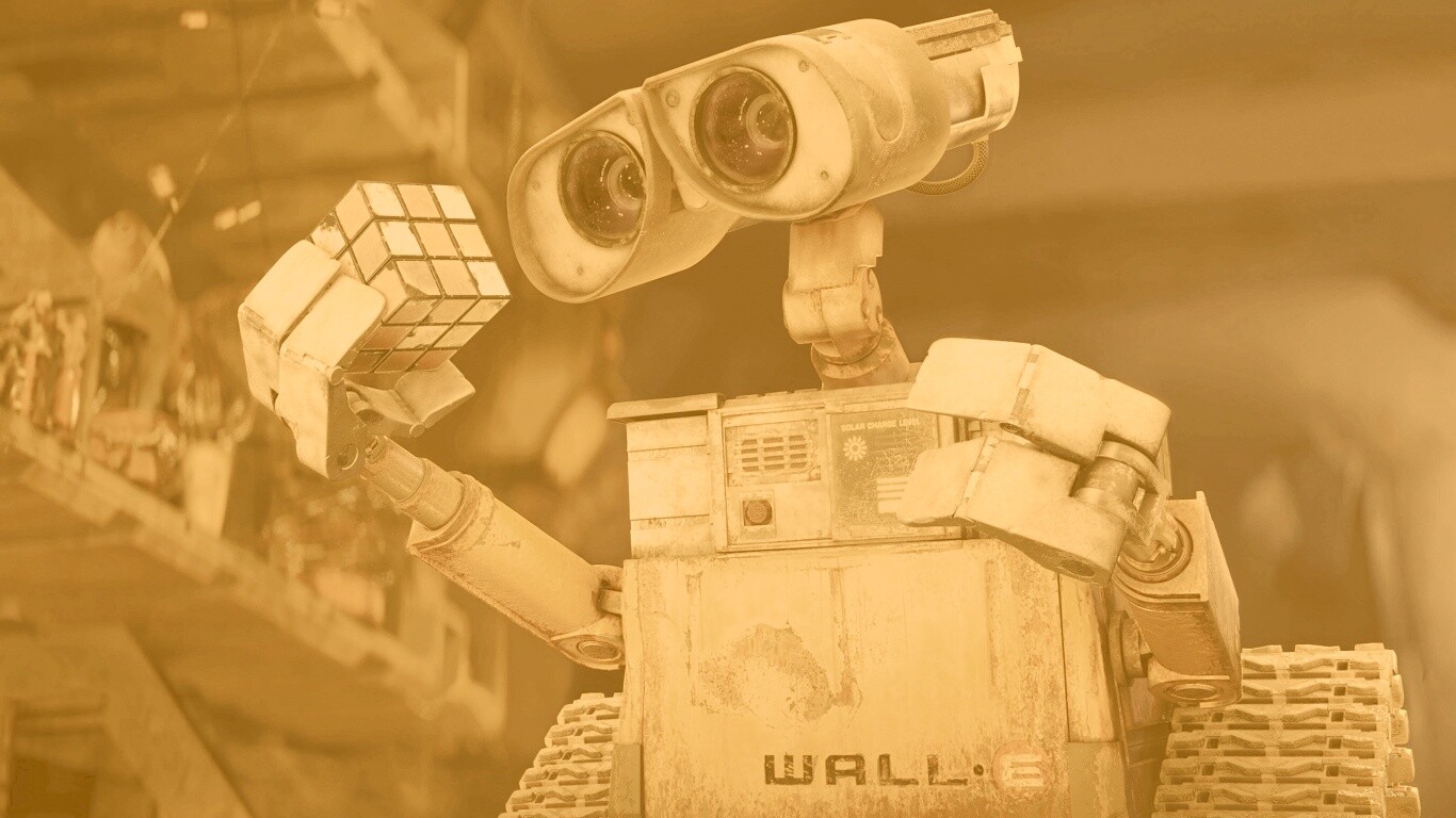 Валли и кубик Рубика обои