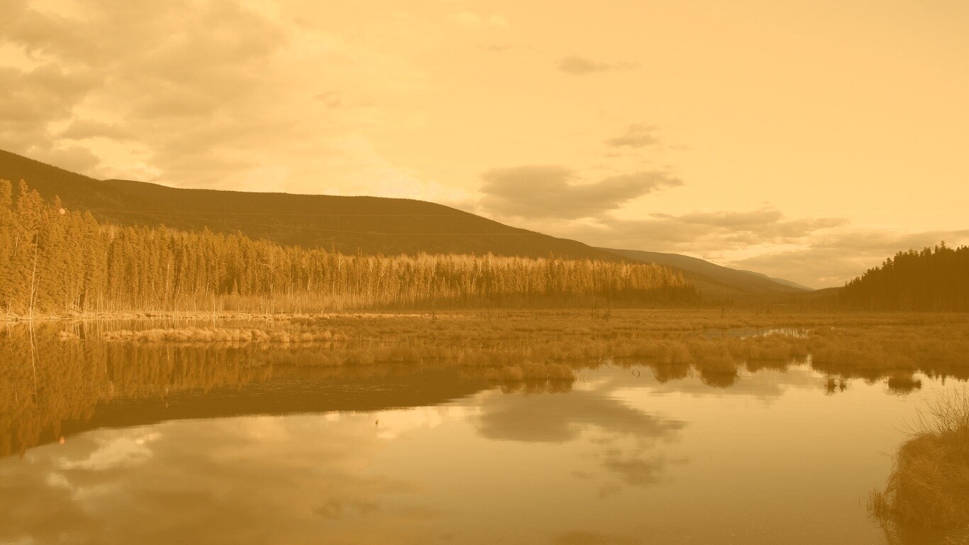 Осеннее озеро обои