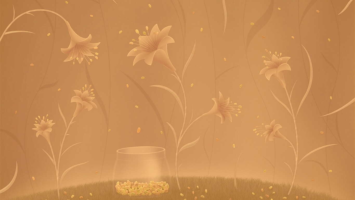 Волшебные цветы и конфетки обои