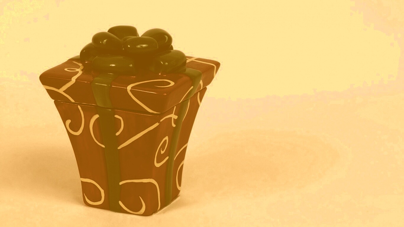 Картинка — подарок на Новый год обои