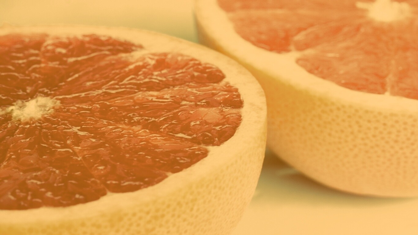 Грейпфрут в разрезе обои