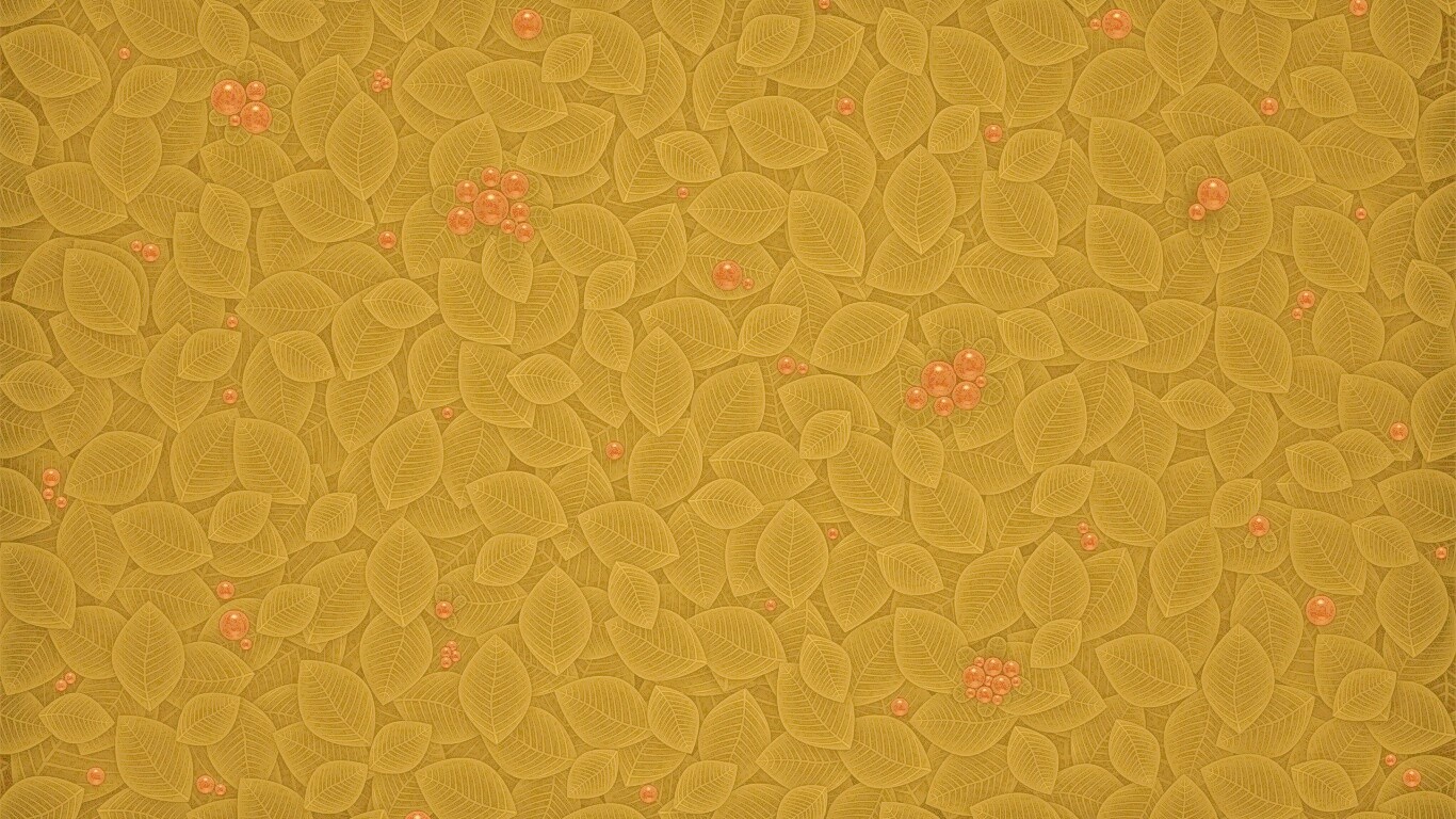 Векторные листья с ягодами обои