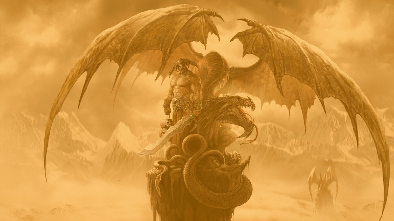 Варвар и дракон обои