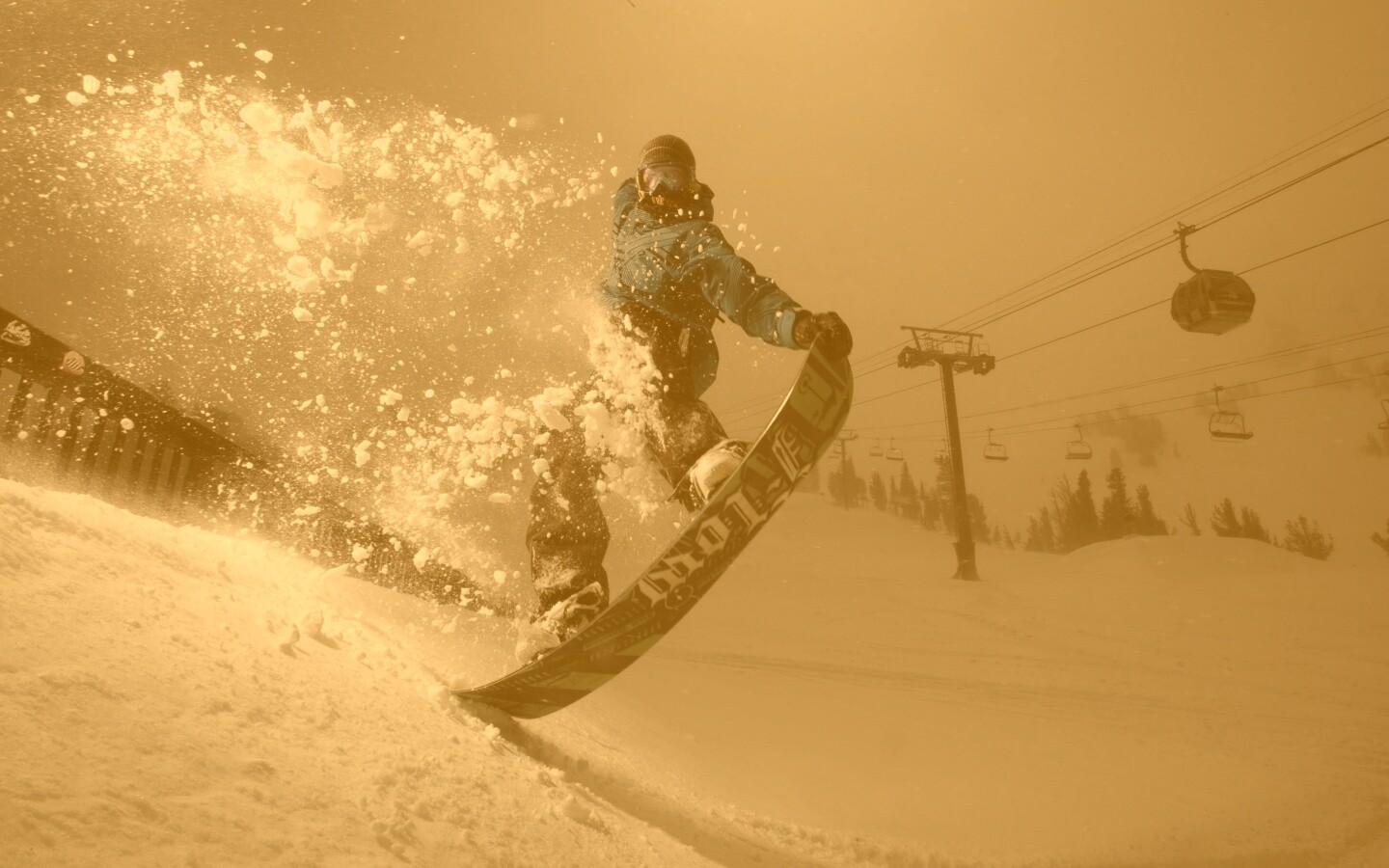 Сноубордист обои