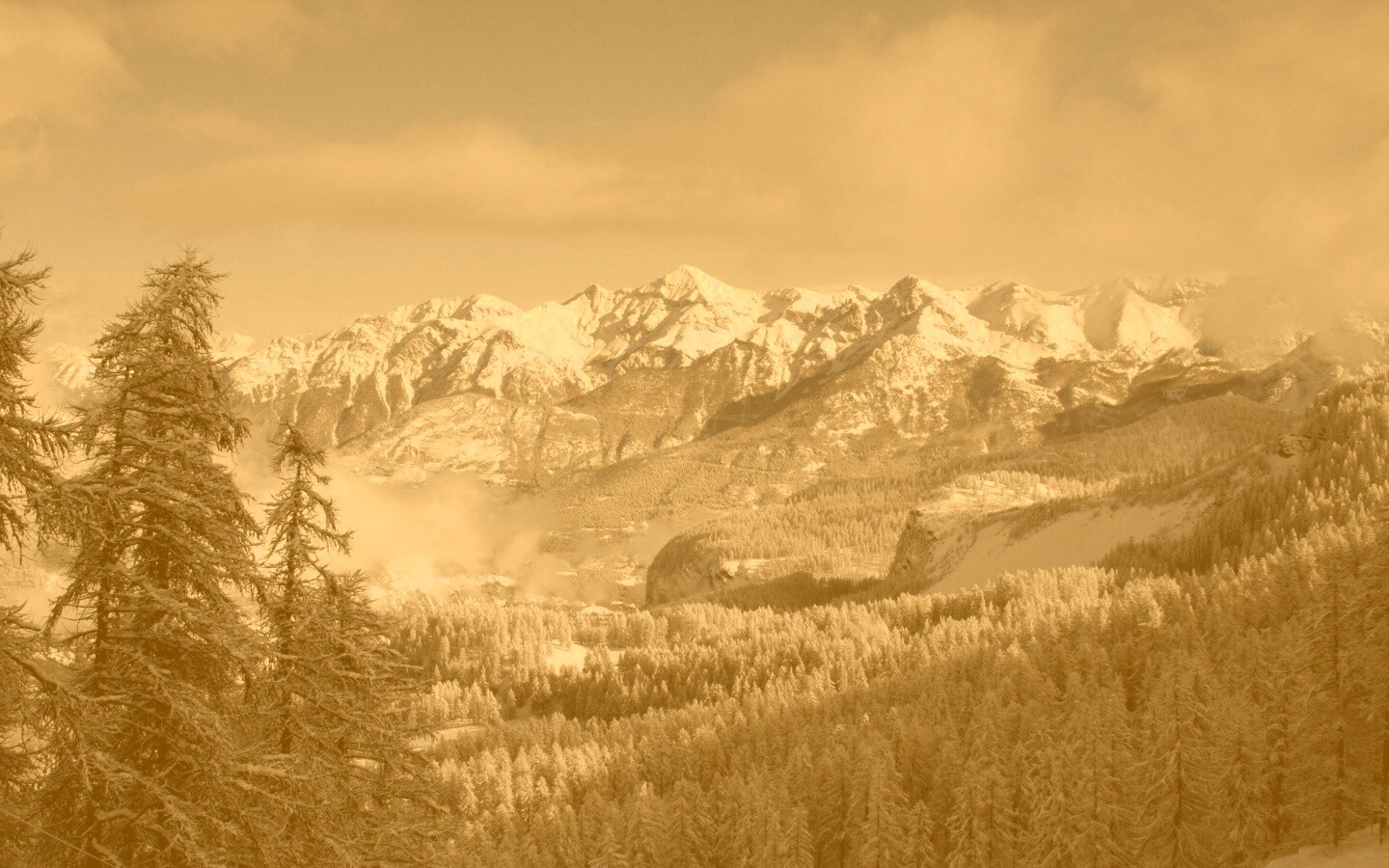 Горный пейзаж обои