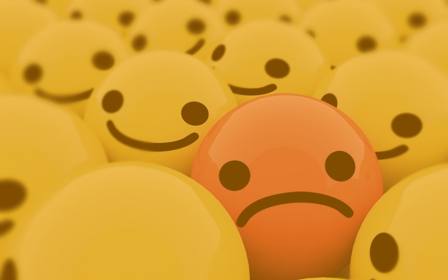 Депрессивный смайлик обои