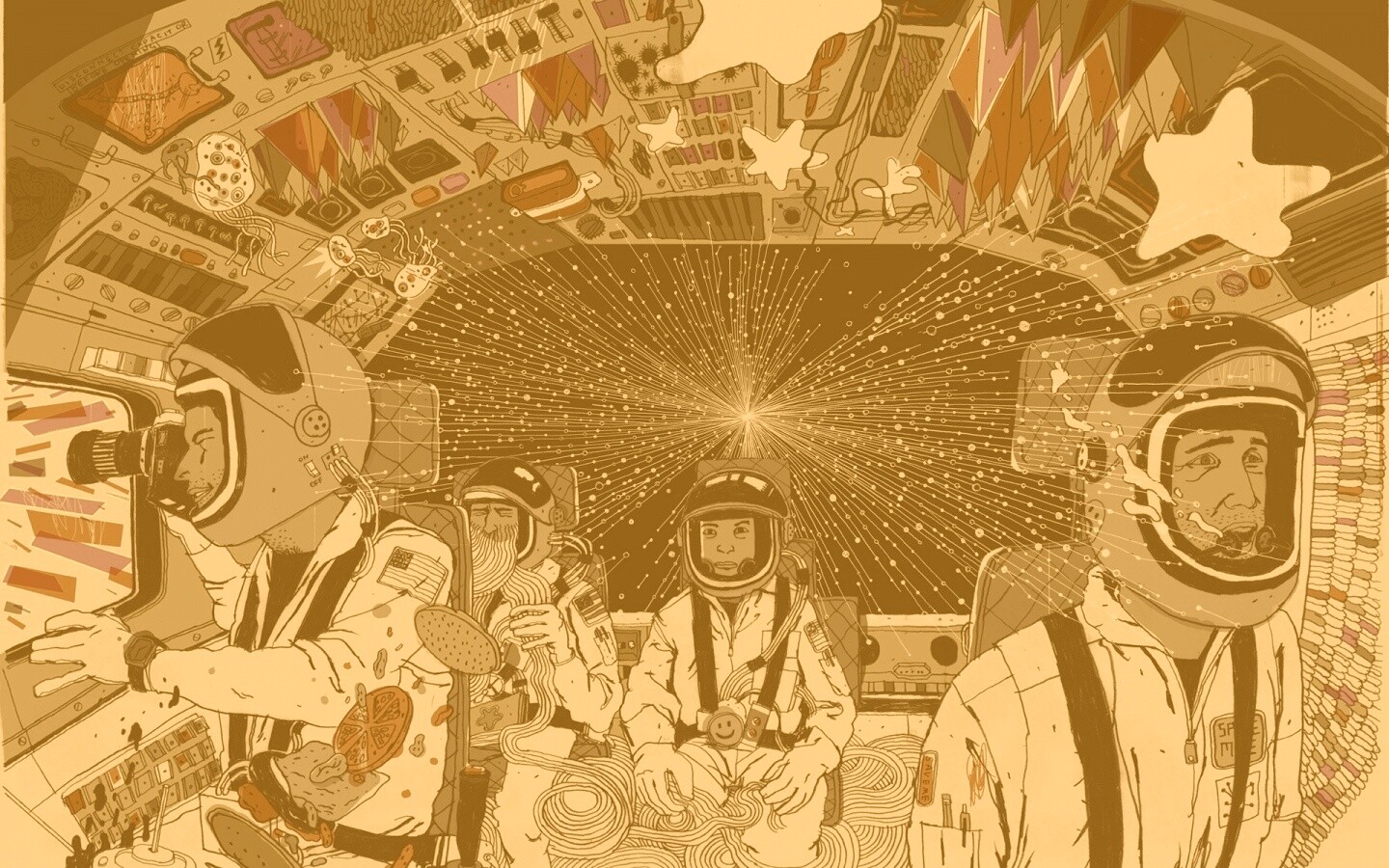 Упоротые космонавты обои