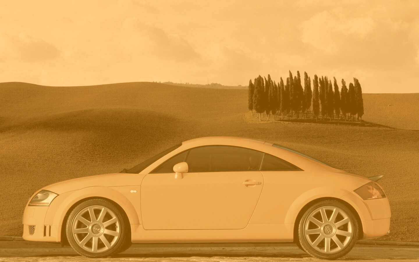 Оранжевый Ауди ТТ обои
