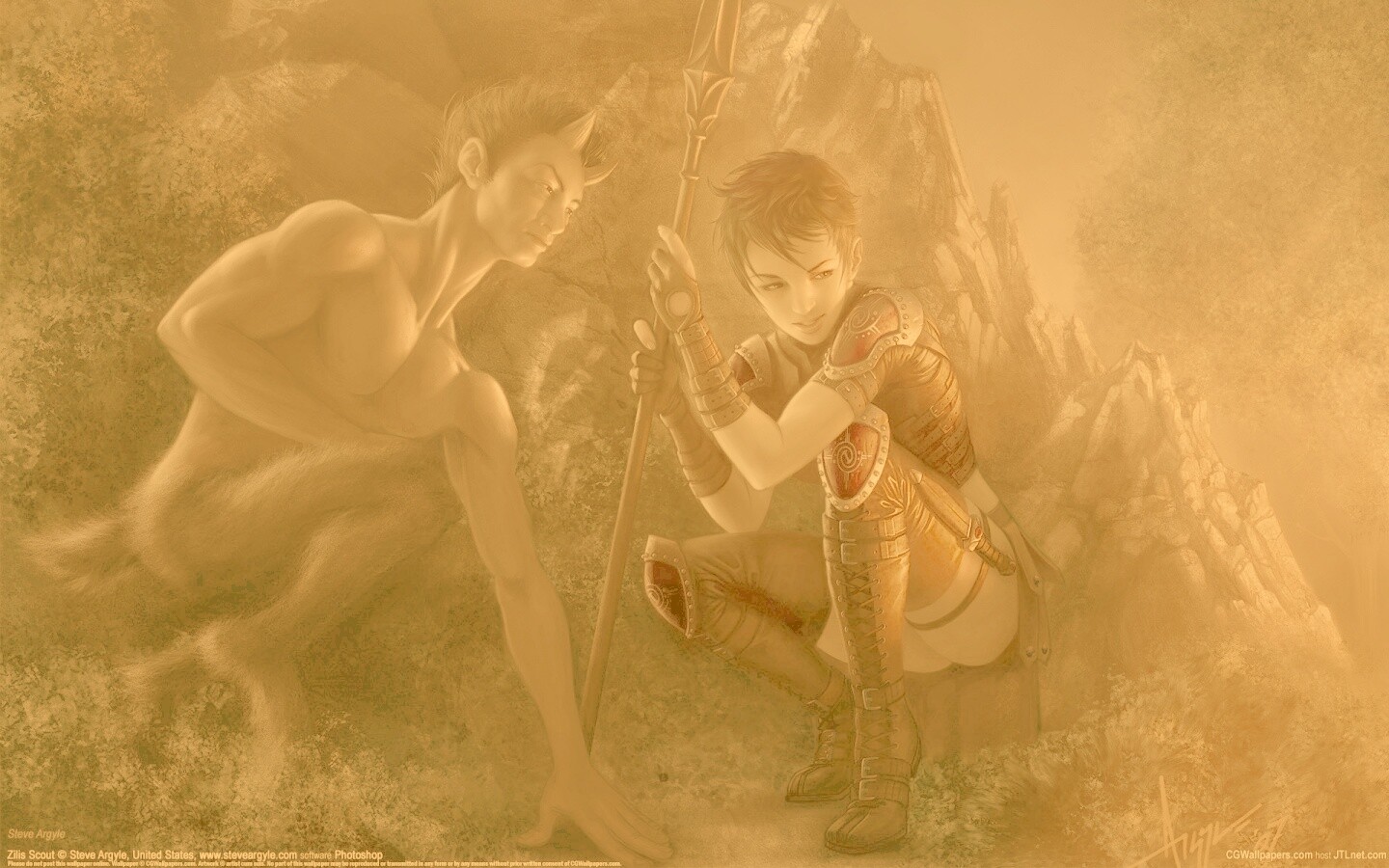 Девушка и сильван обои