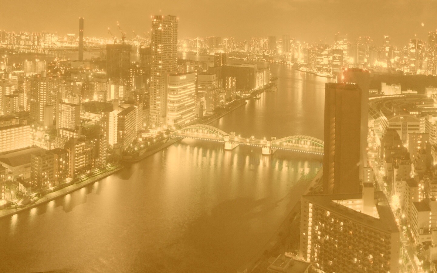 Панорама Токио обои
