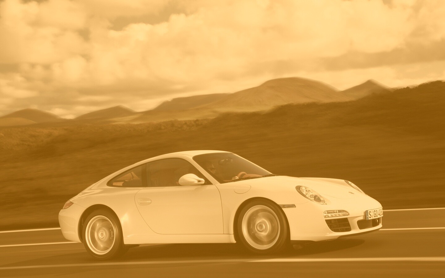 Белый порш обои