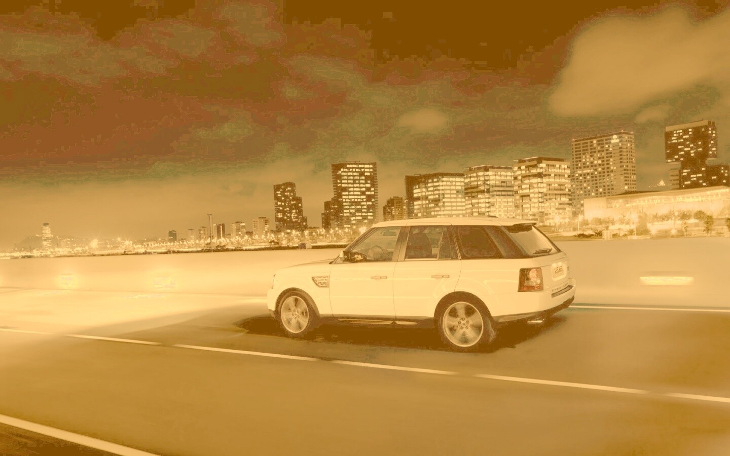 Белый Лэнд Ровер обои