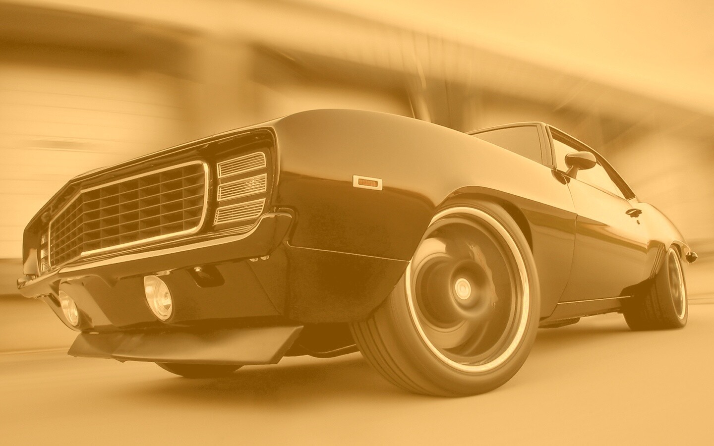 Мускул кар на повороте обои