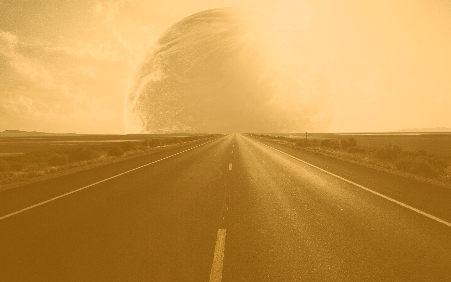 Дорога в луну обои