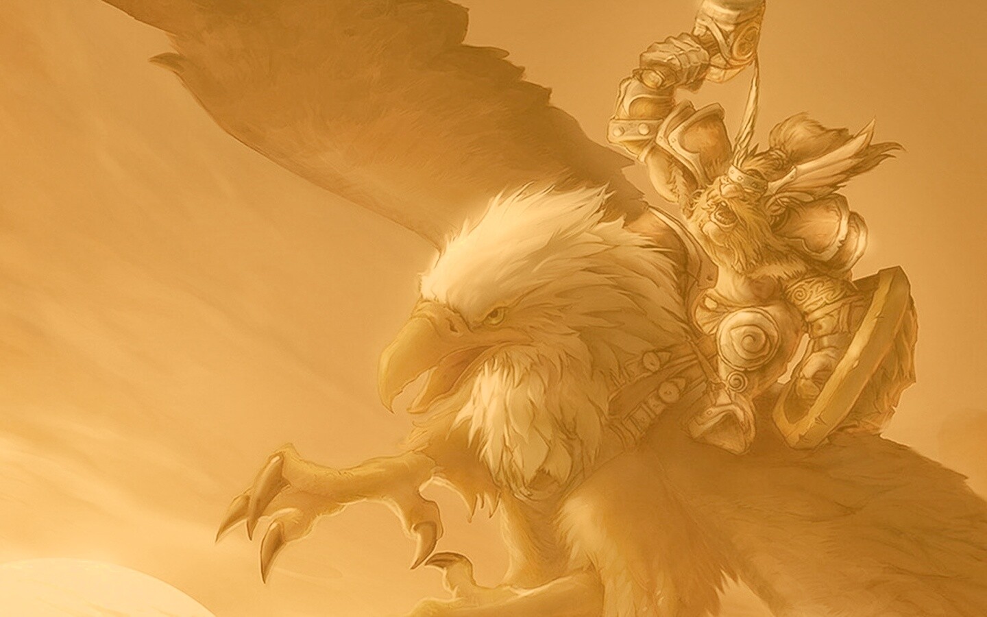 Грифоний всадник обои