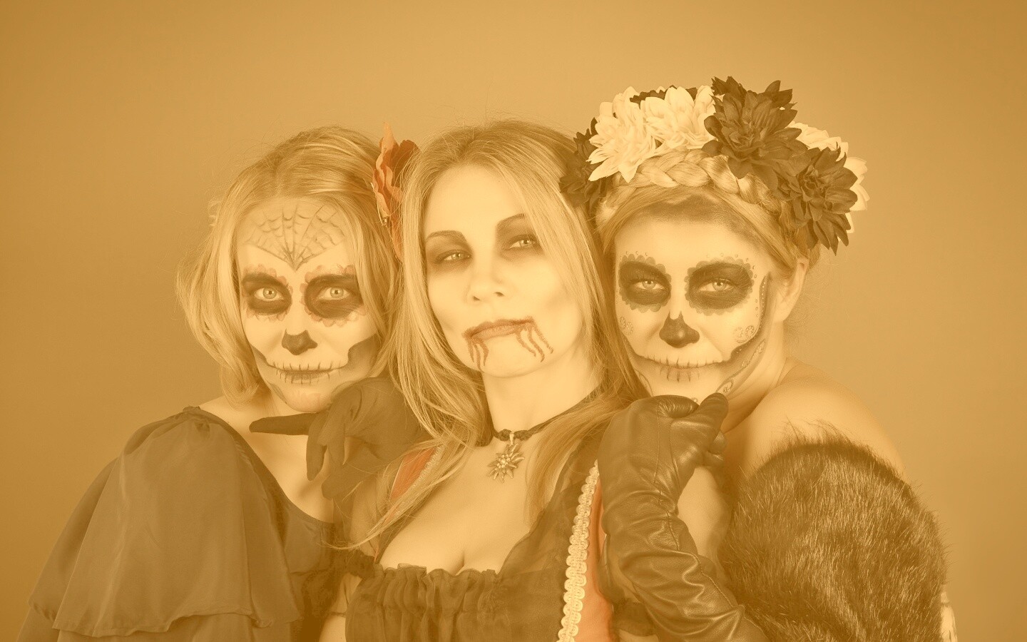 Макияж на хэллоувин обои