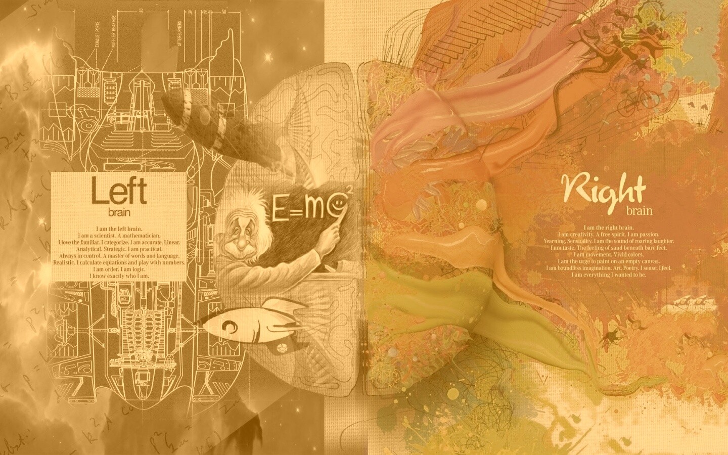 Логика против креатива обои