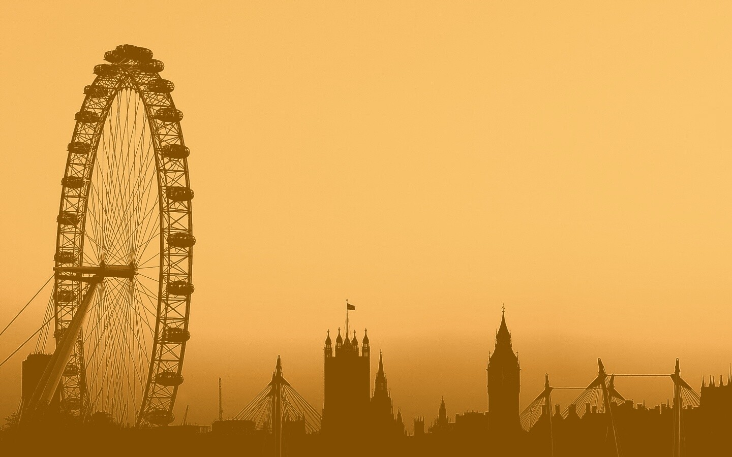 Силуэт Лондона обои
