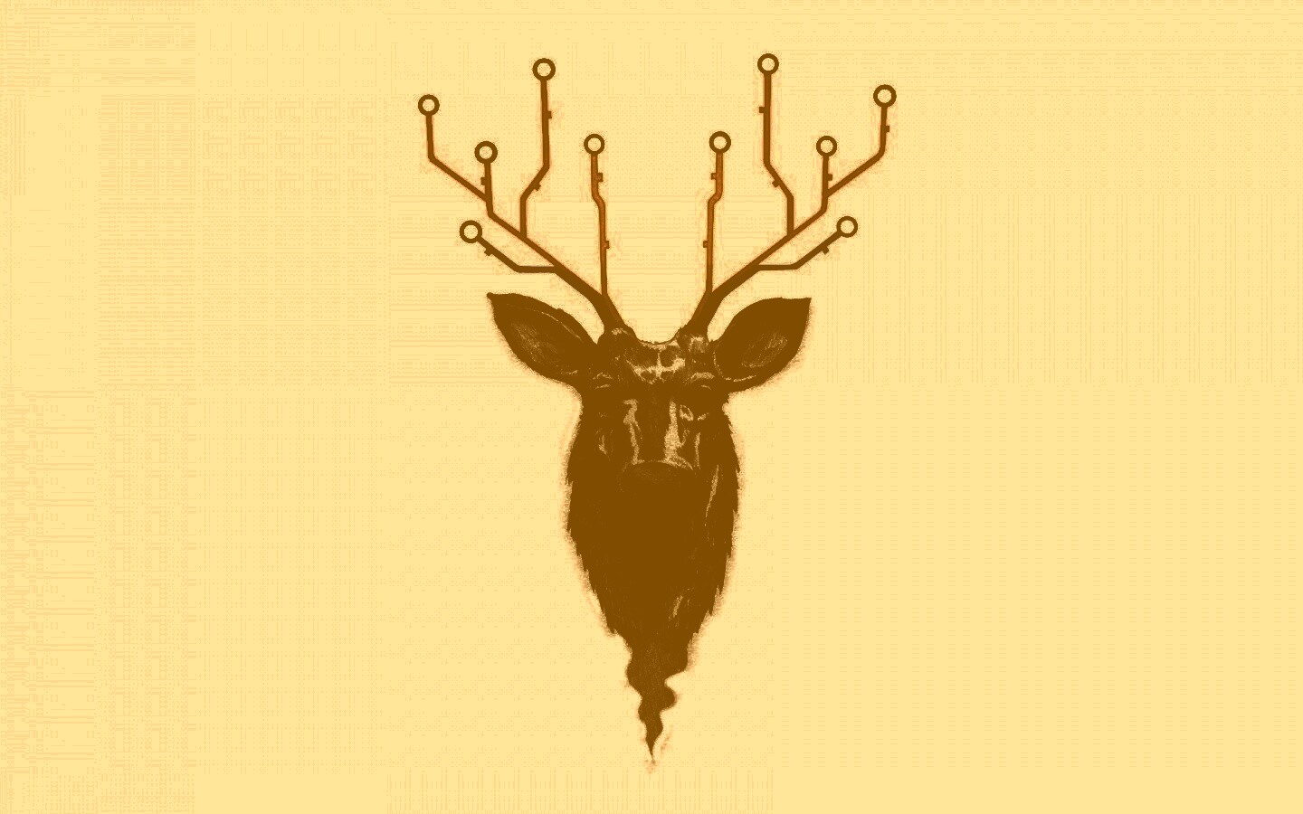 Схематичный олень обои