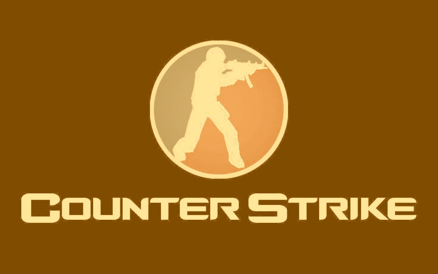 Логотип Counter Strike на черном фоне обои
