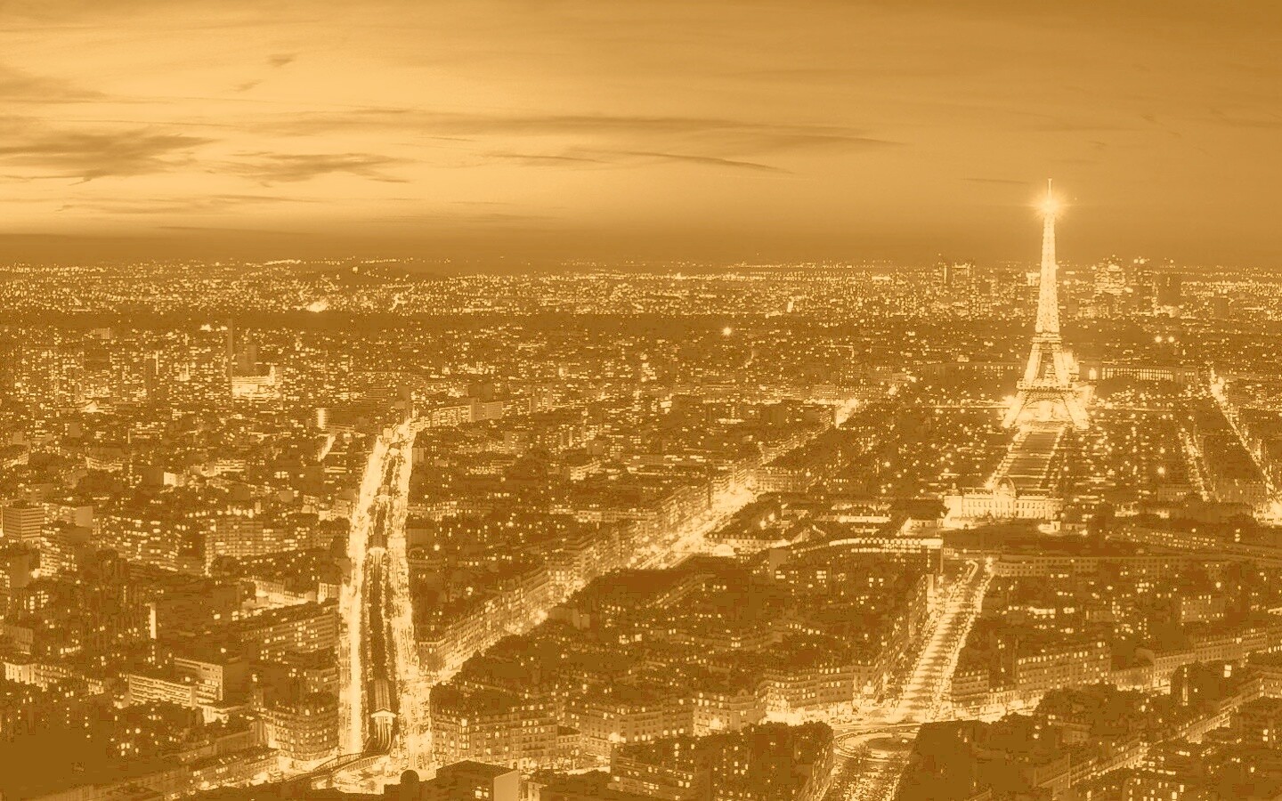 Ночной париж обои