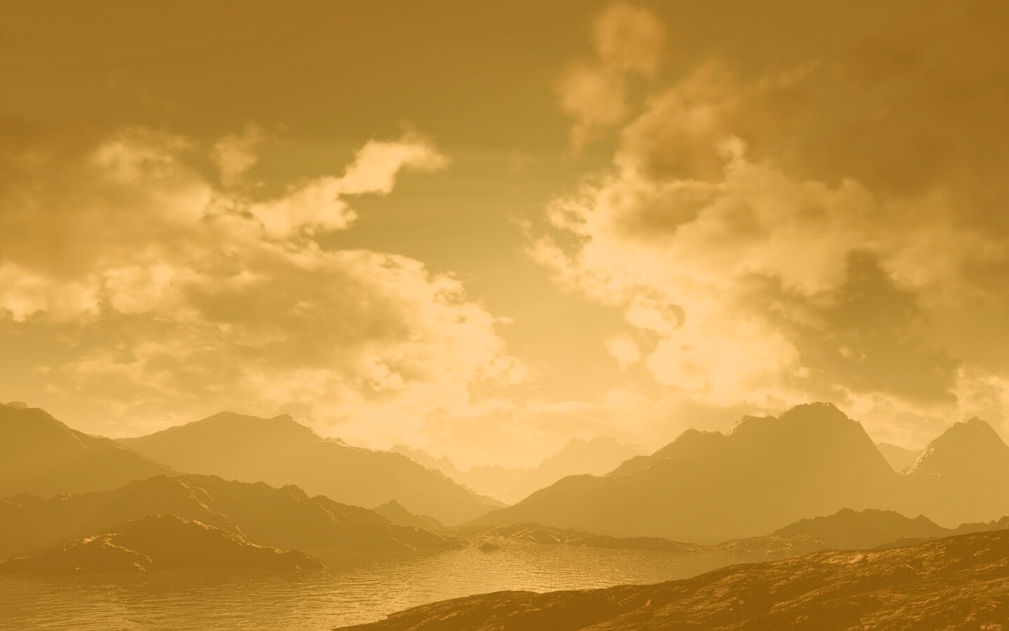 Закат в горах обои