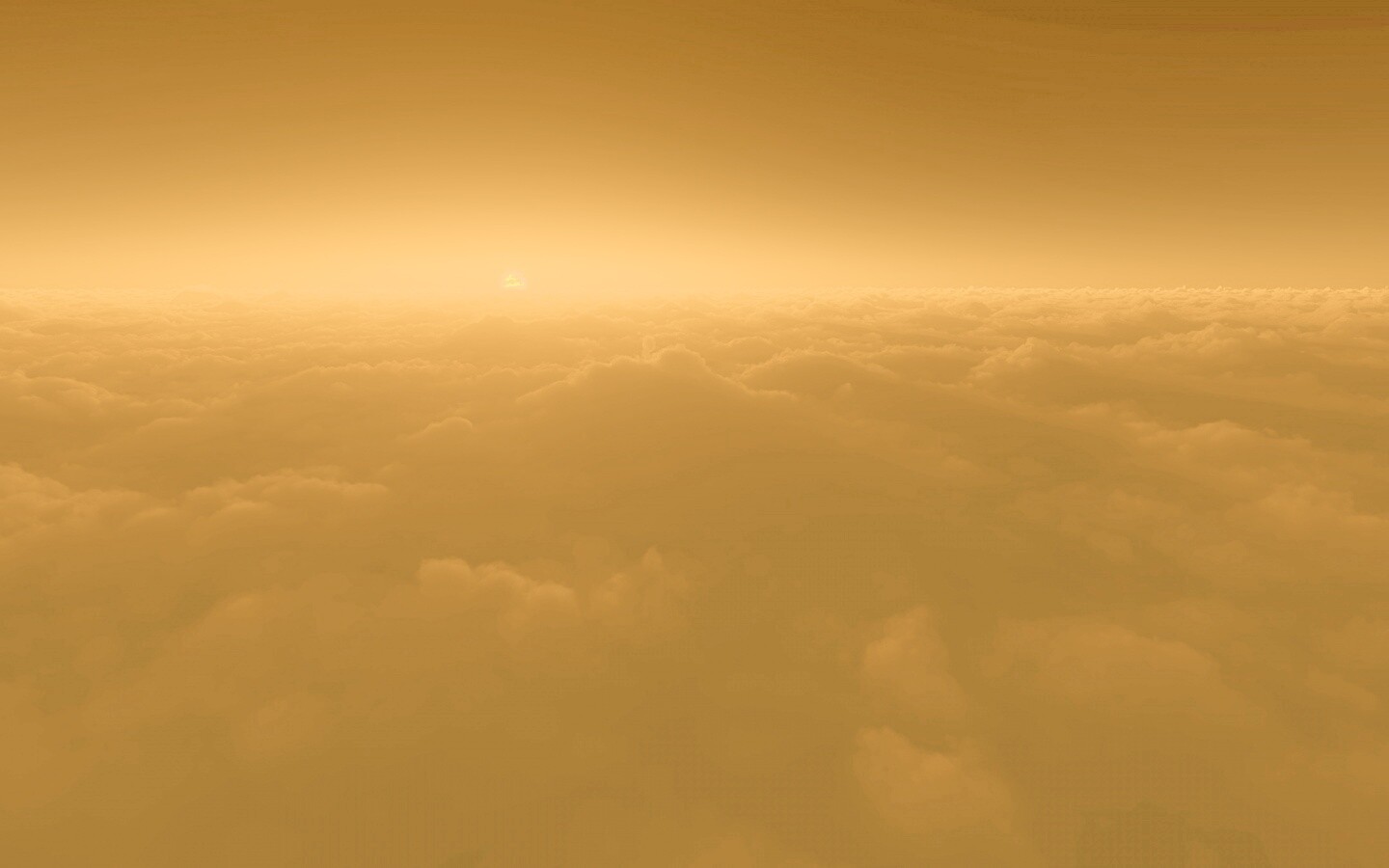 Закат над облаками обои