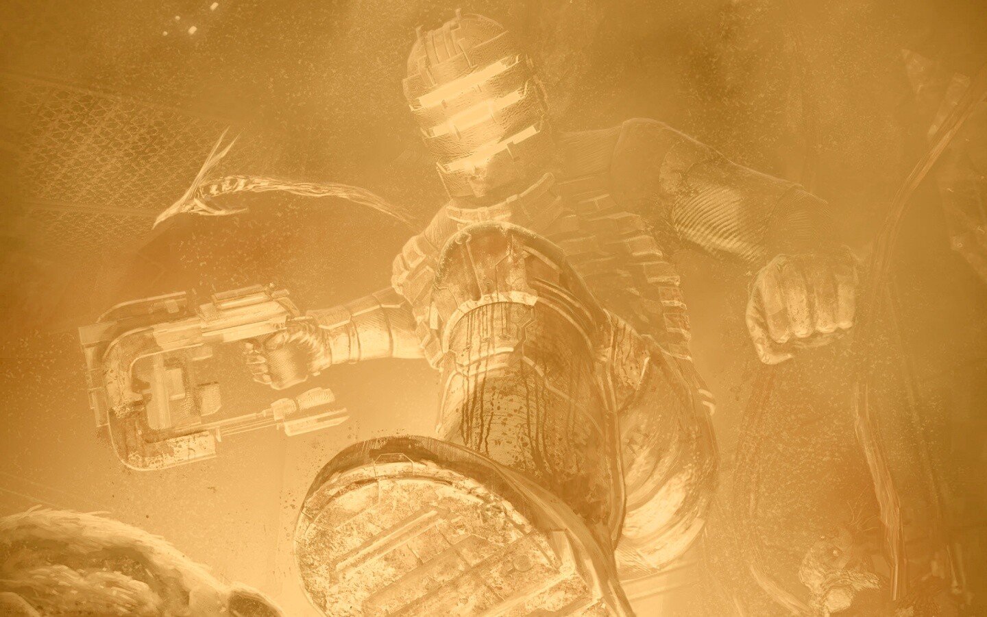 Айзек топчет монстра обои