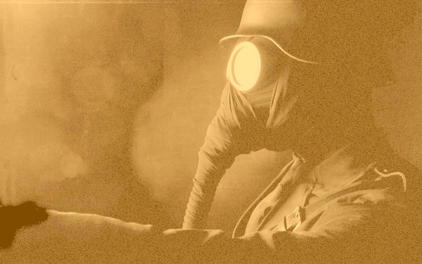 В противогазе обои