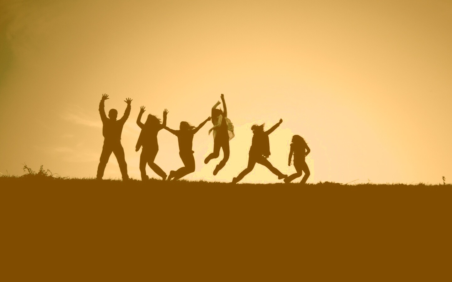 Силуэты людей обои