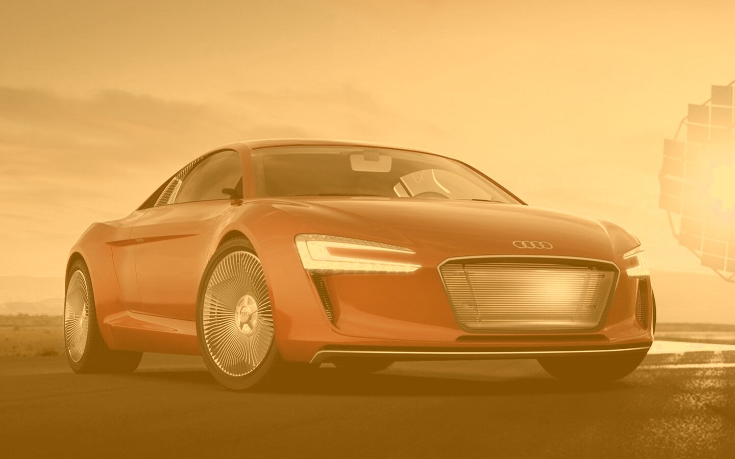 Красный автомобиль Audi обои