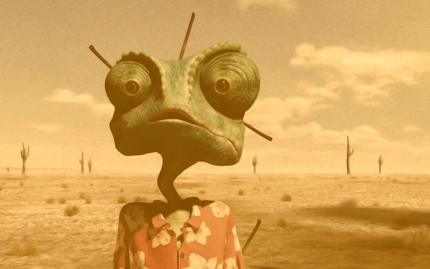 Ранго в колючках от кактуса обои