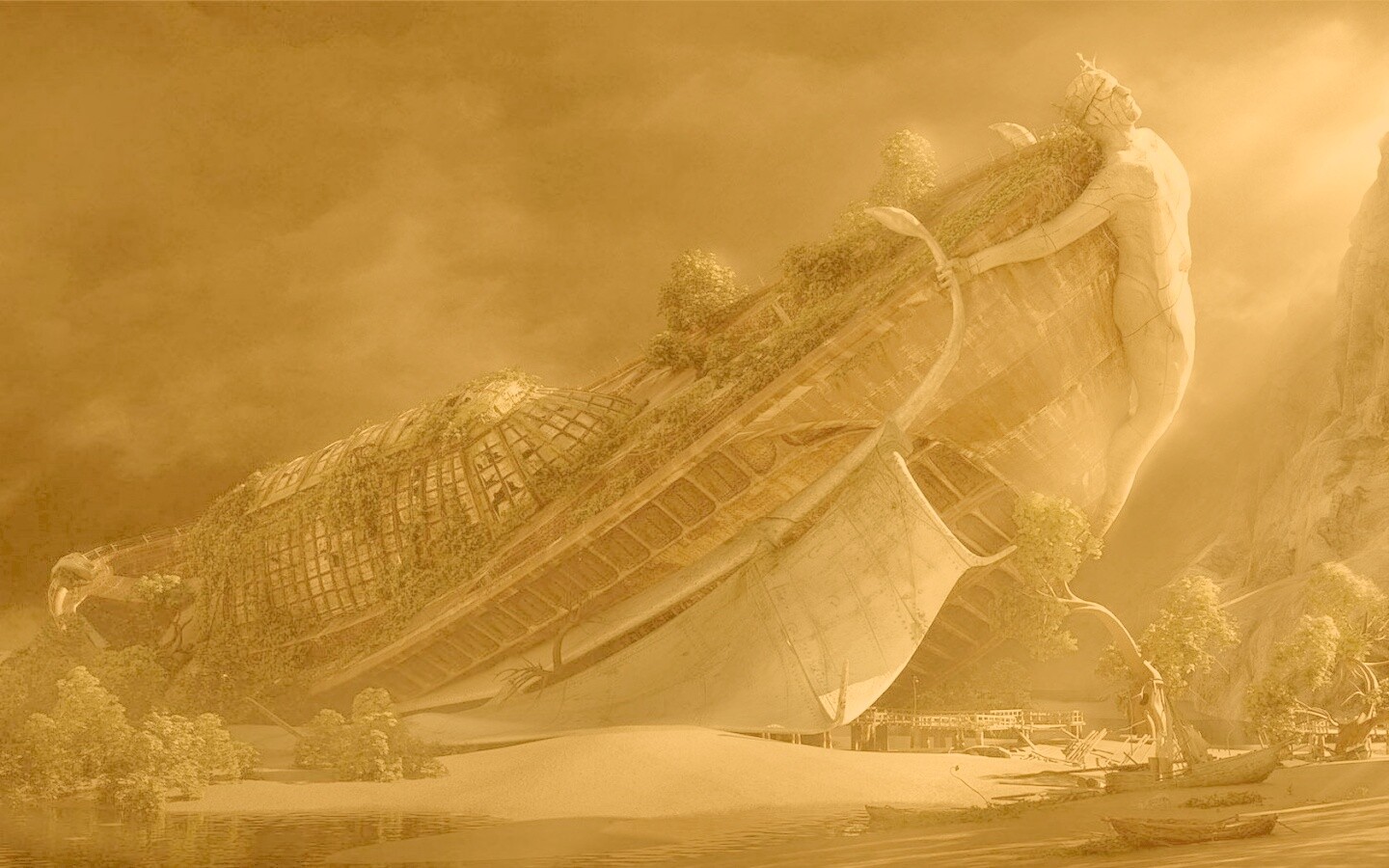 Древнее воздушное судно обои