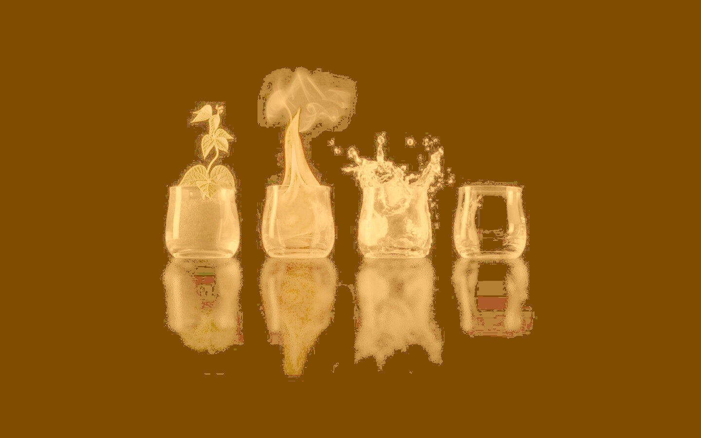 Четыре стихии: земля, огонь, вода, воздух. обои