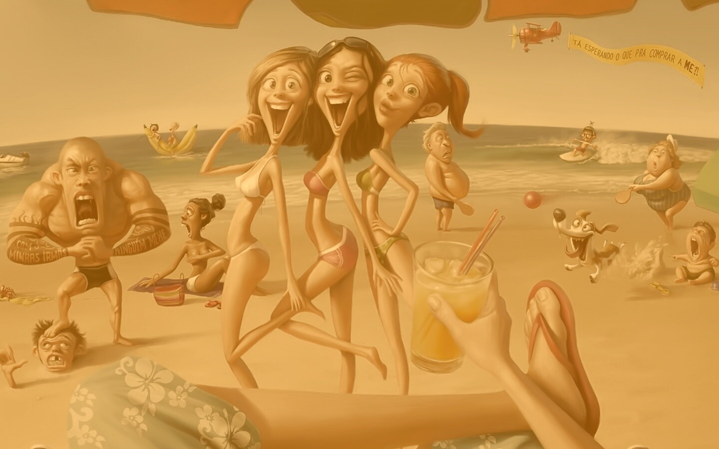 На пляжу ляжу) обои