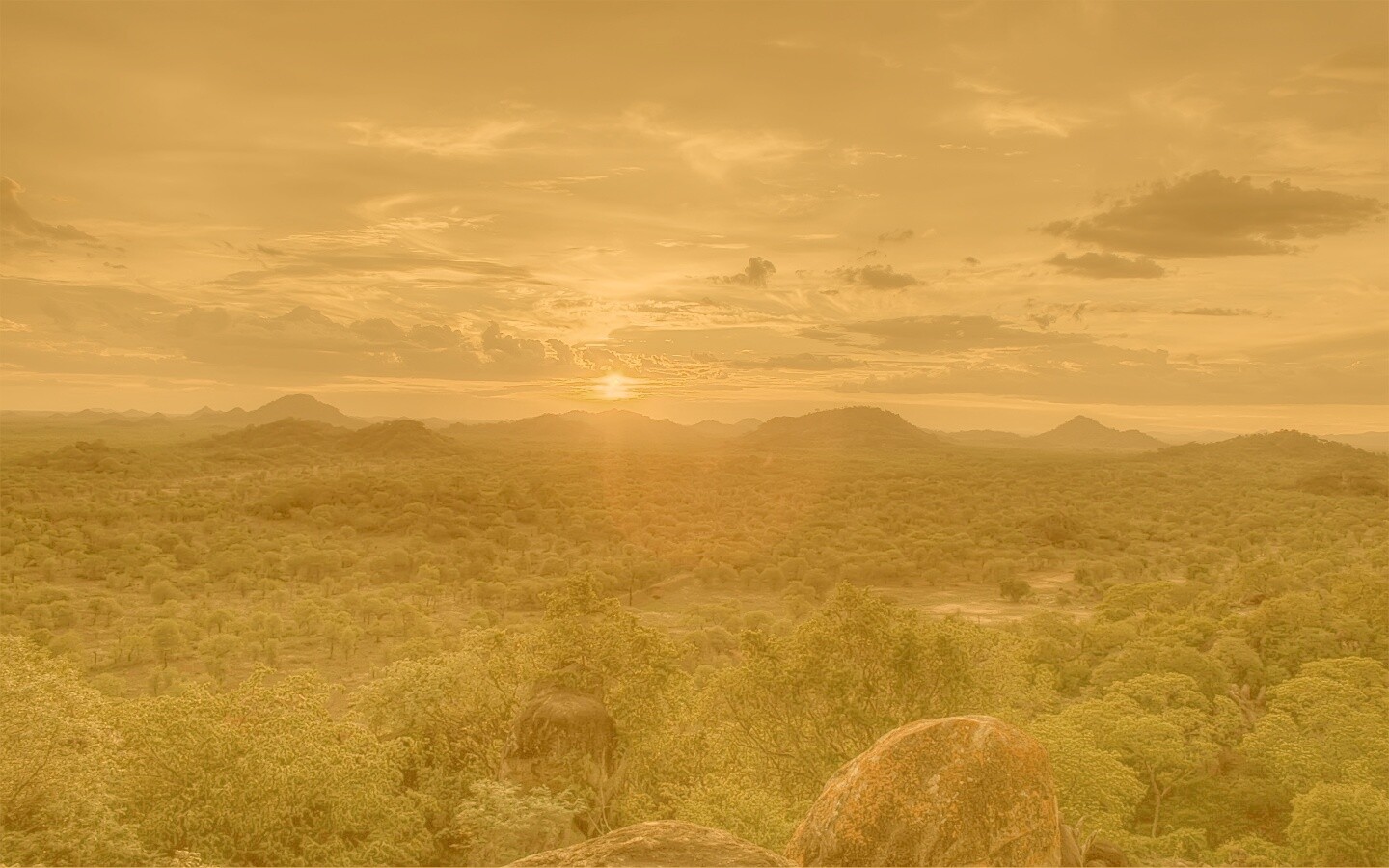 Закат в Африке обои