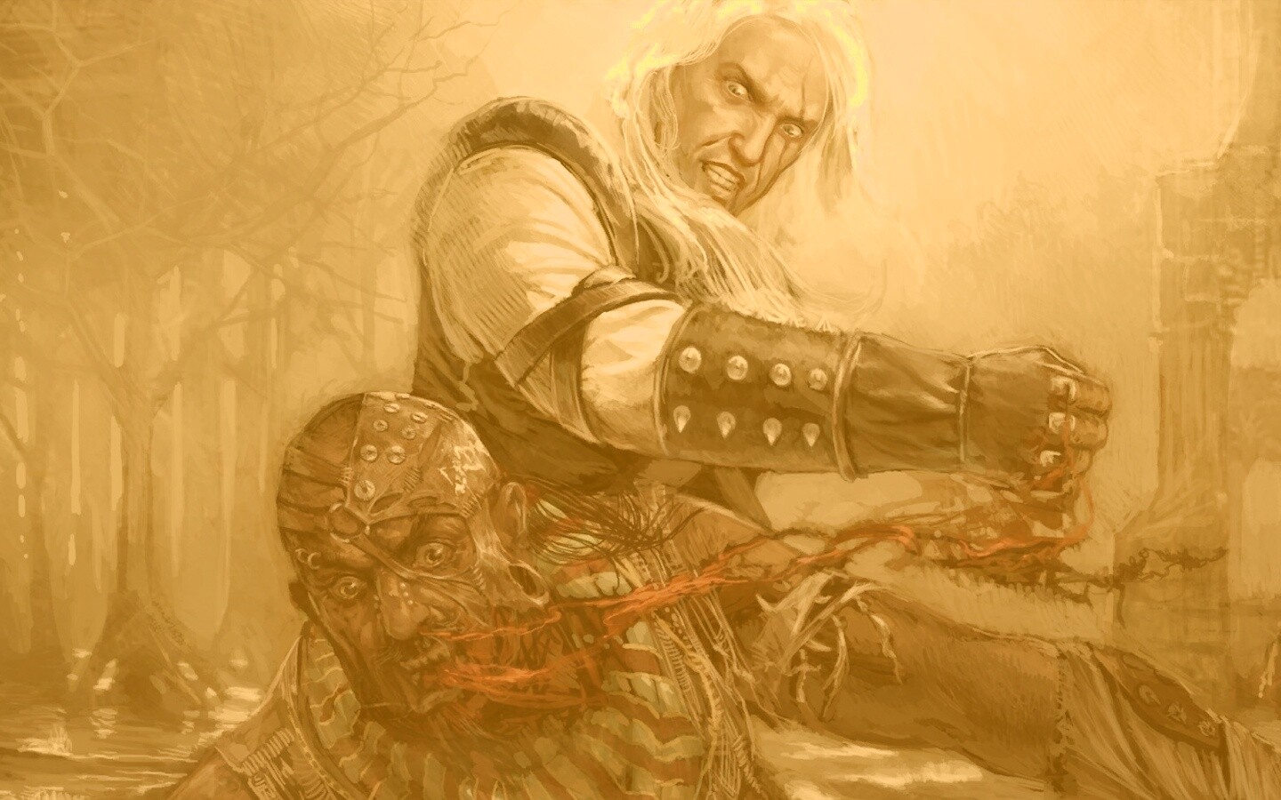 Геральт против Азара обои