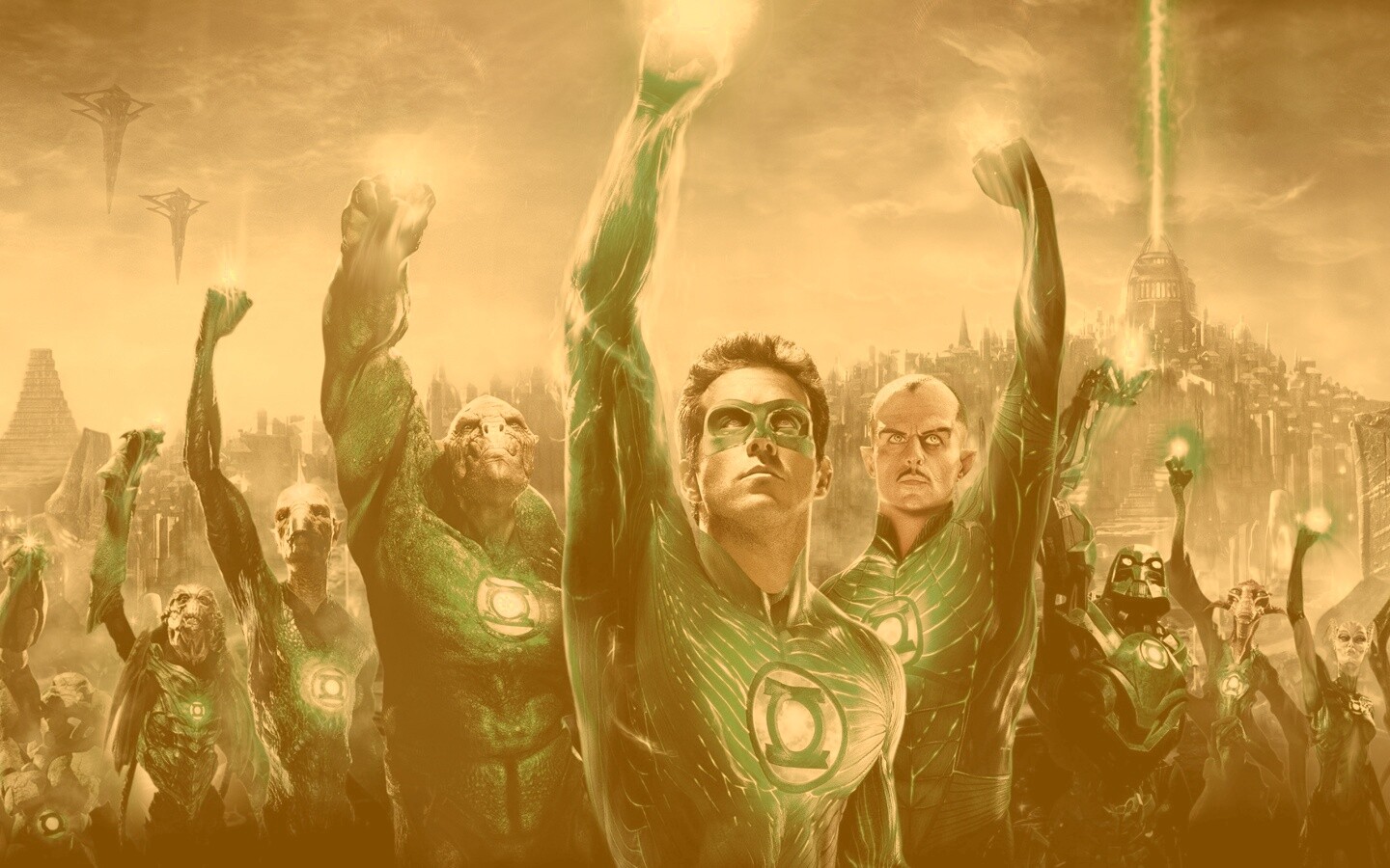 Зеленый фонарь обои