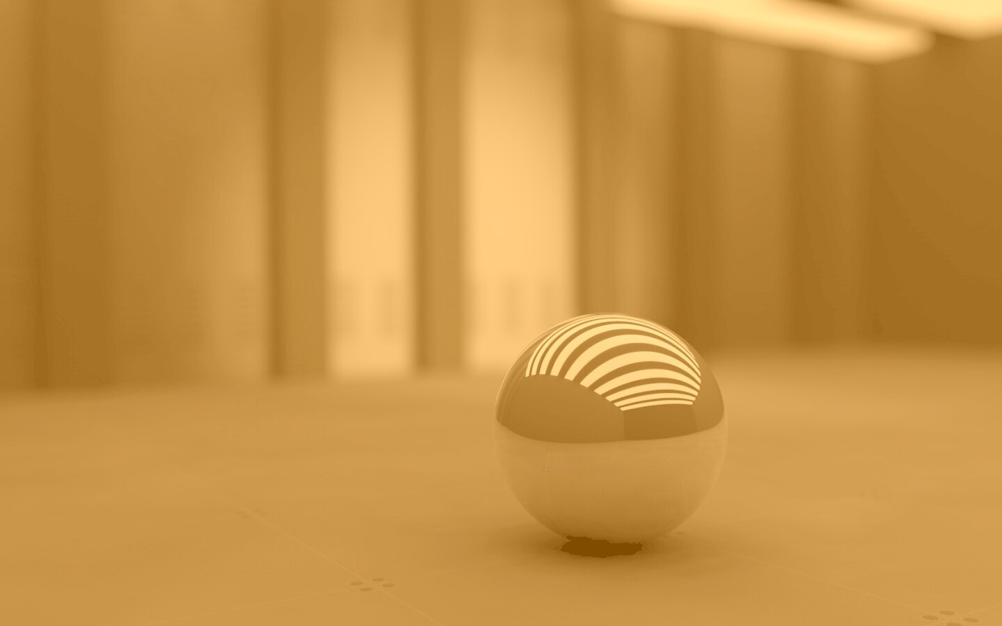 Трехмерный блестящий металлический шарик обои