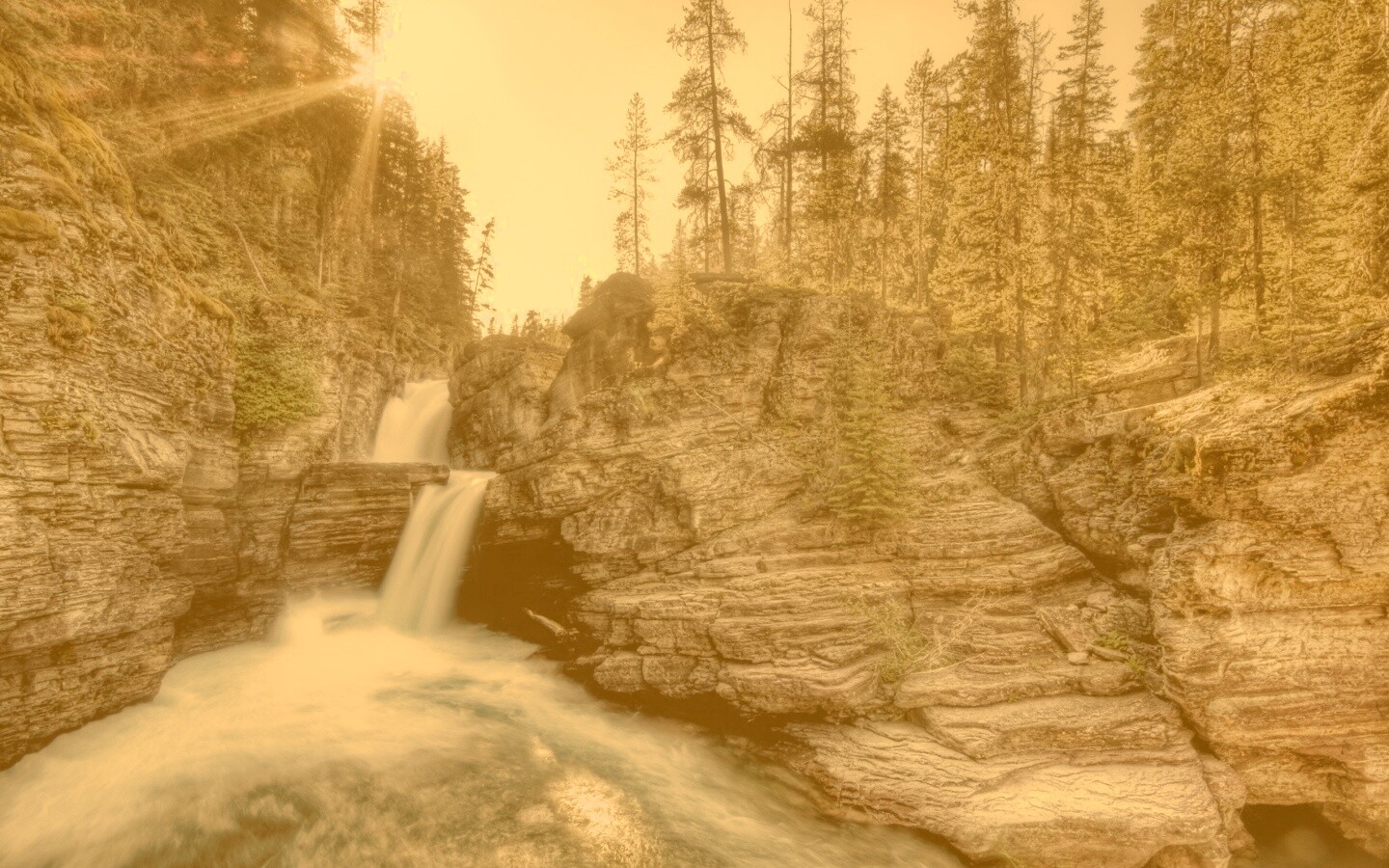 Горные водопады обои